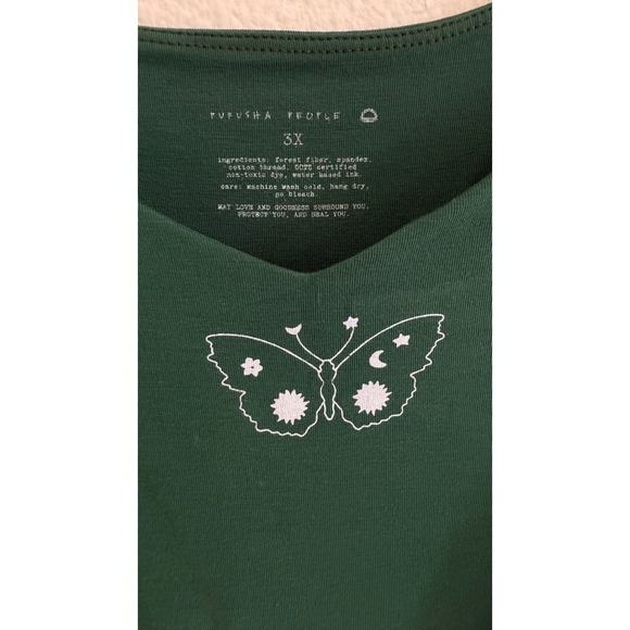 Purusha People Soul Spell Bloomer Romper Forest Green 3X - Picture 3 of 9